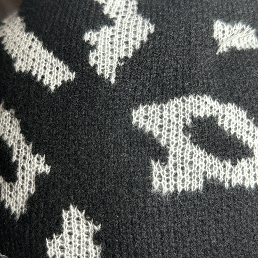 New. Black leopard print long sleeve sweater - Picture 7 of 7